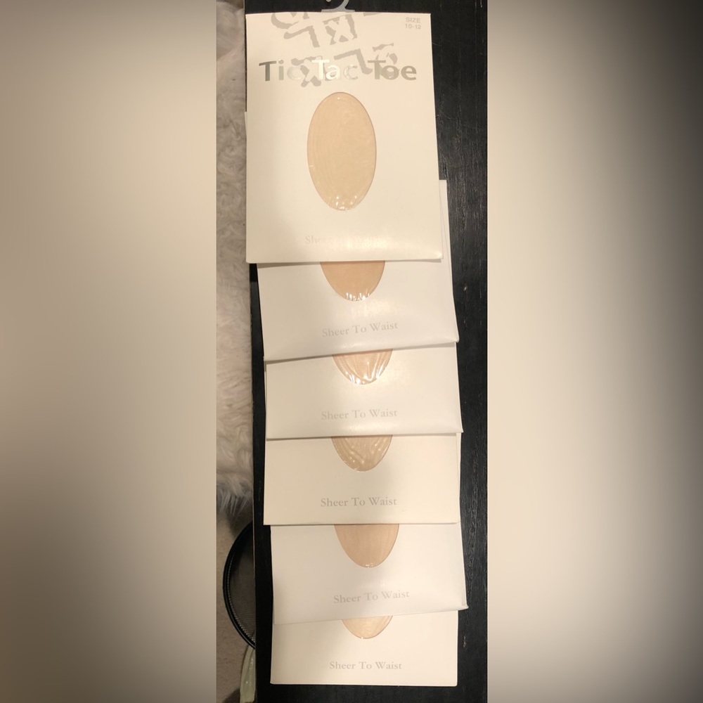 Girls stockings lot of 7 packages (6 sheer and 1 black)